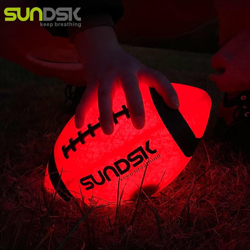 custom american football black leather football