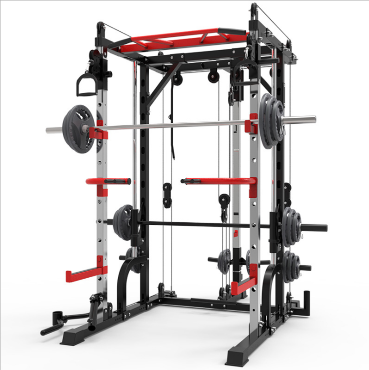 Factory Gym Fitness Equipment Heavy Duty Free Weights Multifunction Adjustable Power Cage Squat Rack