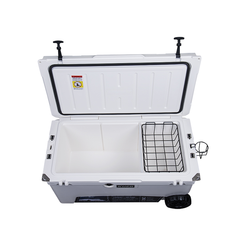 110 QT Eco-friendly Plastic Cooler Box  Camping Travel Outdoor Sports Insulated Cooler Box with whee