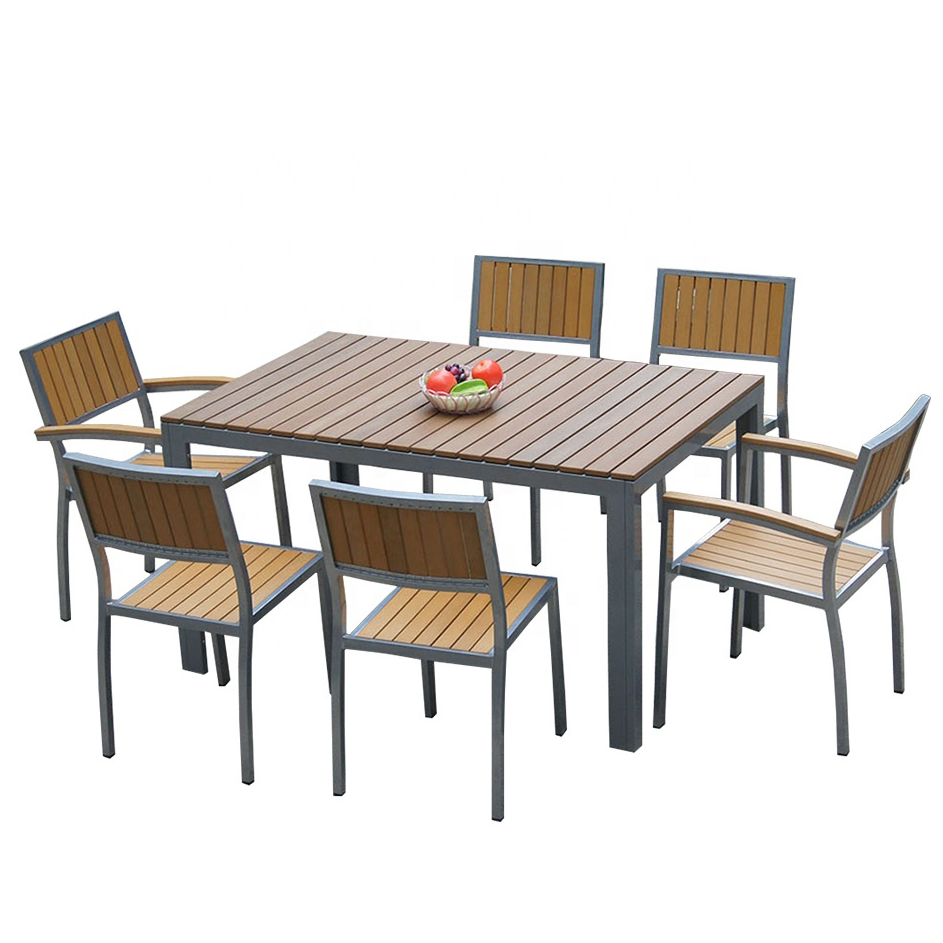 Factory Sale Leisure Stackable Wpc Picnic Table Outdoor Coffee Chair And Set