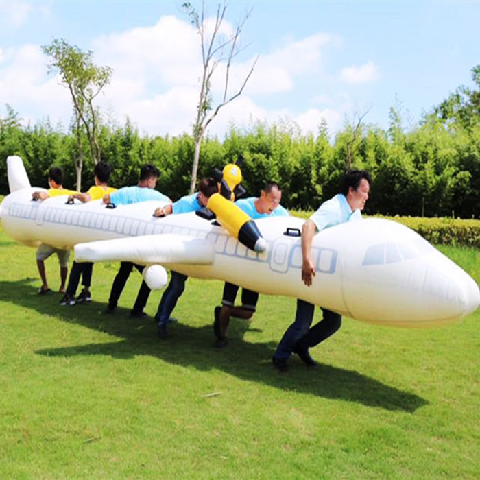 Professional factory offer inflatable plane game inflatable sports game team building game for kids 