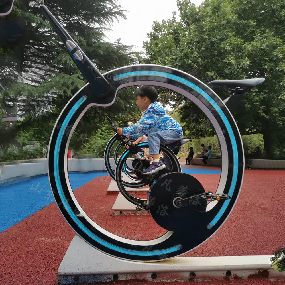 Customized amusement park equipment /luminous kids riding bike/sport park rides