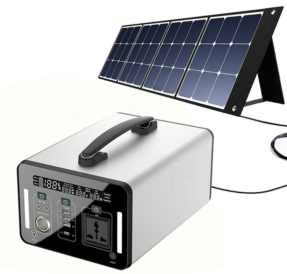 LONGTIME 1000W Rechargeable Portable Solar Energy Storage Lithium Battery Power Station