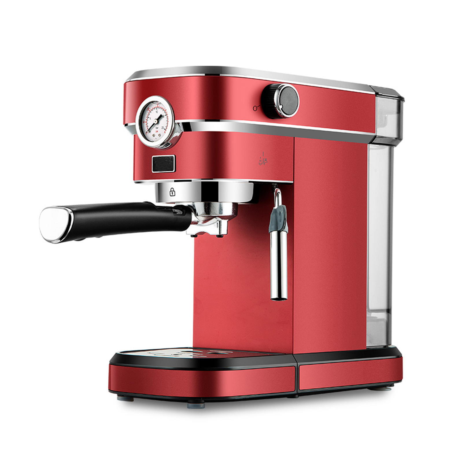 Retro red 1.1L 15 bar steam espresso machine electric foam coffee machine kitchen appliance