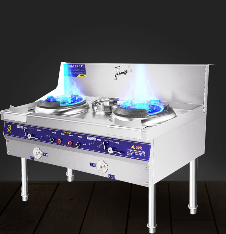 stove with oven burner Industrial two wok gas rang