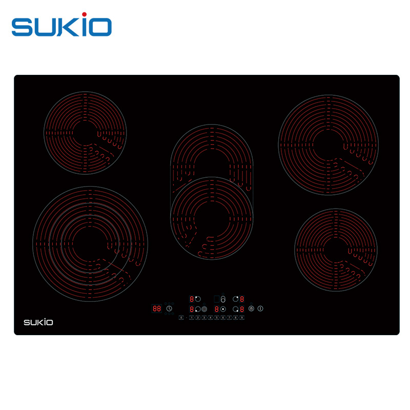 New design home kitchen appliance built-in 5 burners stove electric induction infrared ceramic cooke
