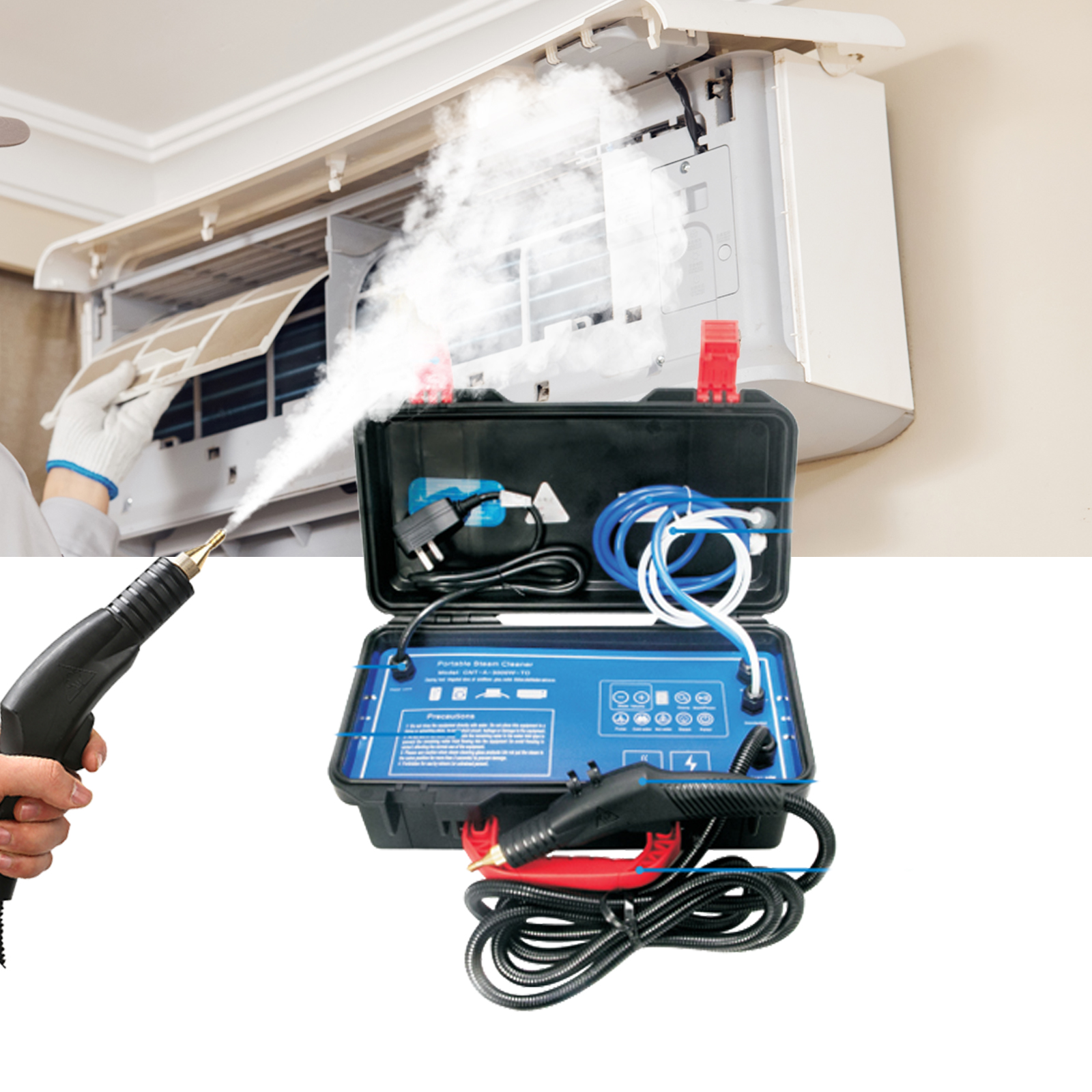Multi purpose  cleaning home appliance professional steam cleaner portable air conditioner cleaning 