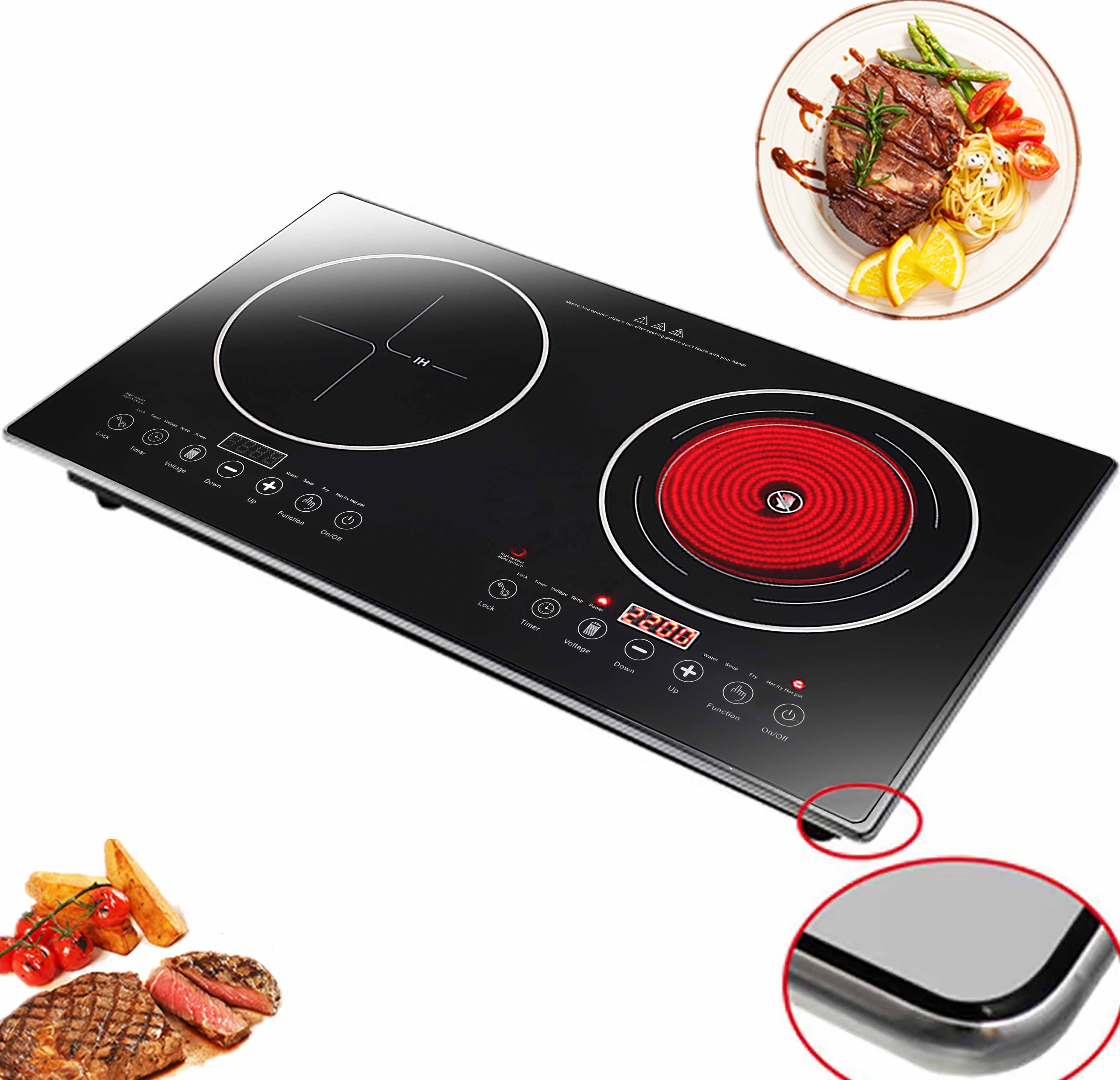 Cooking appliances electric stove 4000W 2 burners induction cooker for Home Hotel Restaurant