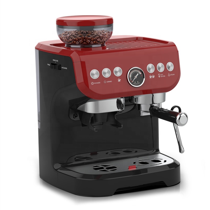 Home Kitchen Appliance 15 Bar Pump Espresso Cappuccino Bean to Cup Coffee Maker with Grinding
