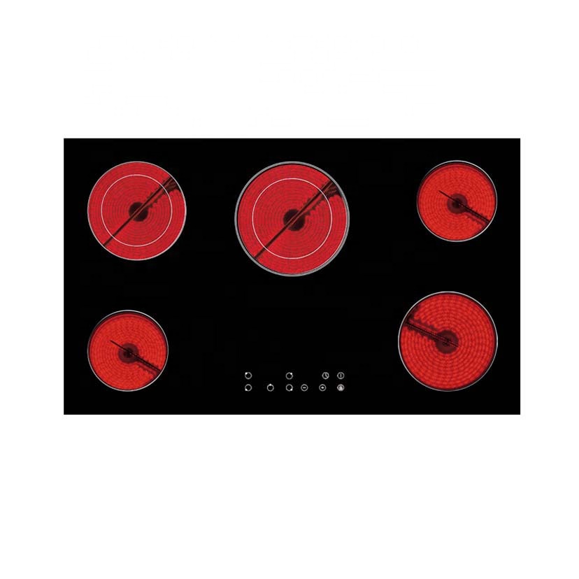 Home Kitchen Appliances Built in Infrared Cooker Glass Electric Ceramic Hob Stove with Five Cooking