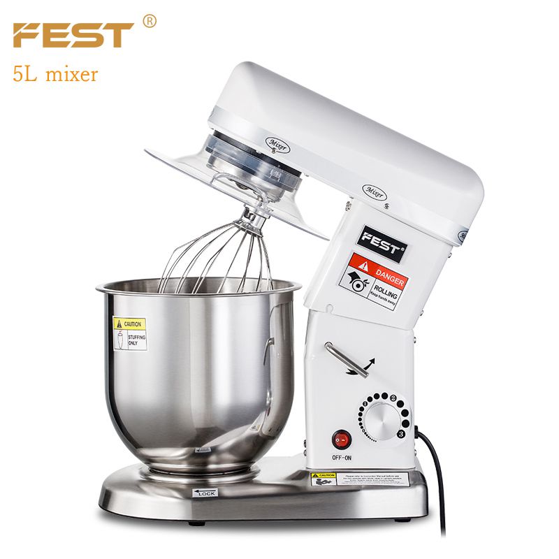 FEST Electric Beater for Cakes 5L home appliances kitchen Dough Mixer Machine Meat Grinder Spiral Mi
