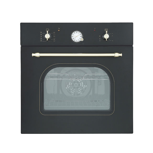 Retro Built In Electric Oven Ivory Glass Door Home Cooking Bread Ceramic Oven For Household Kitchen 