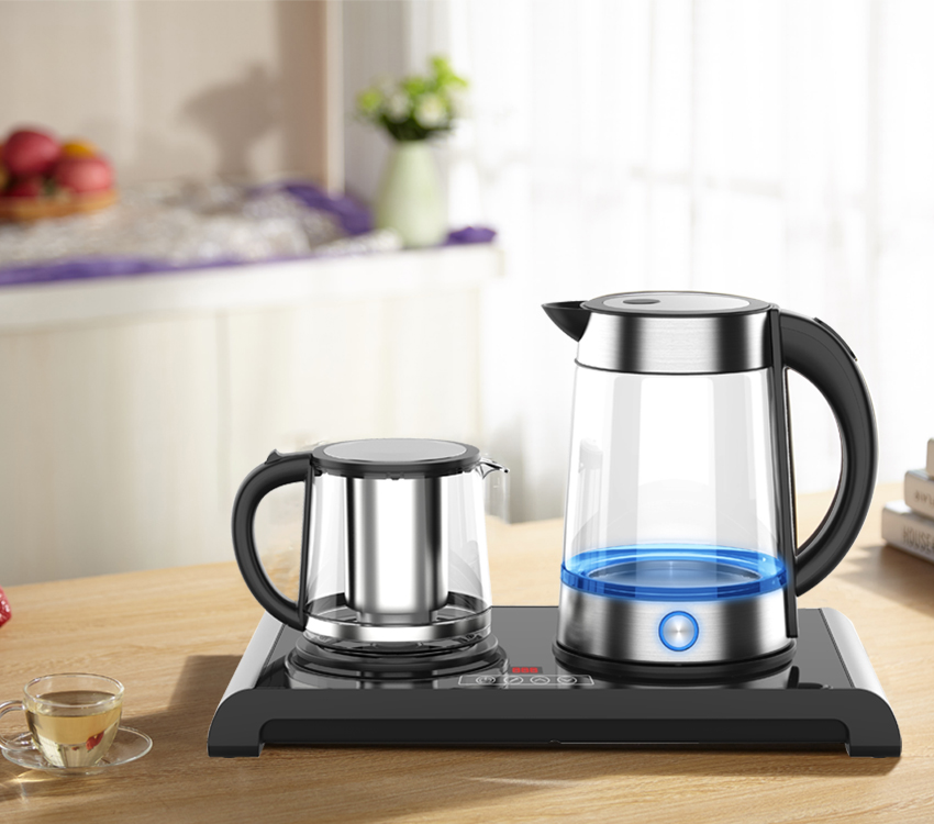 Custom 1.7L Glass Tea Kettle Electronic Home Appli