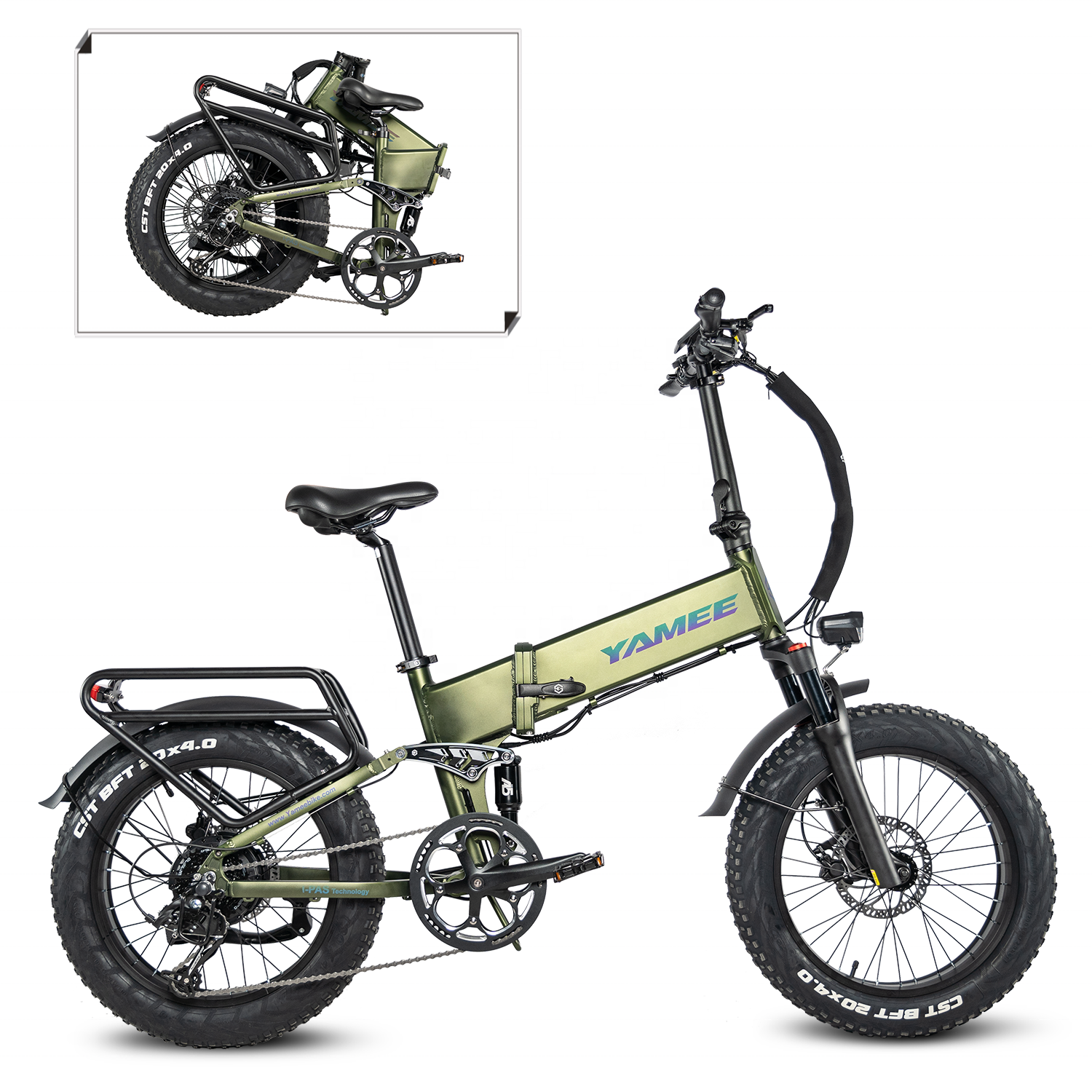 2022 Hot Sale Yamee Fat bear 750W Folding Ebike wi