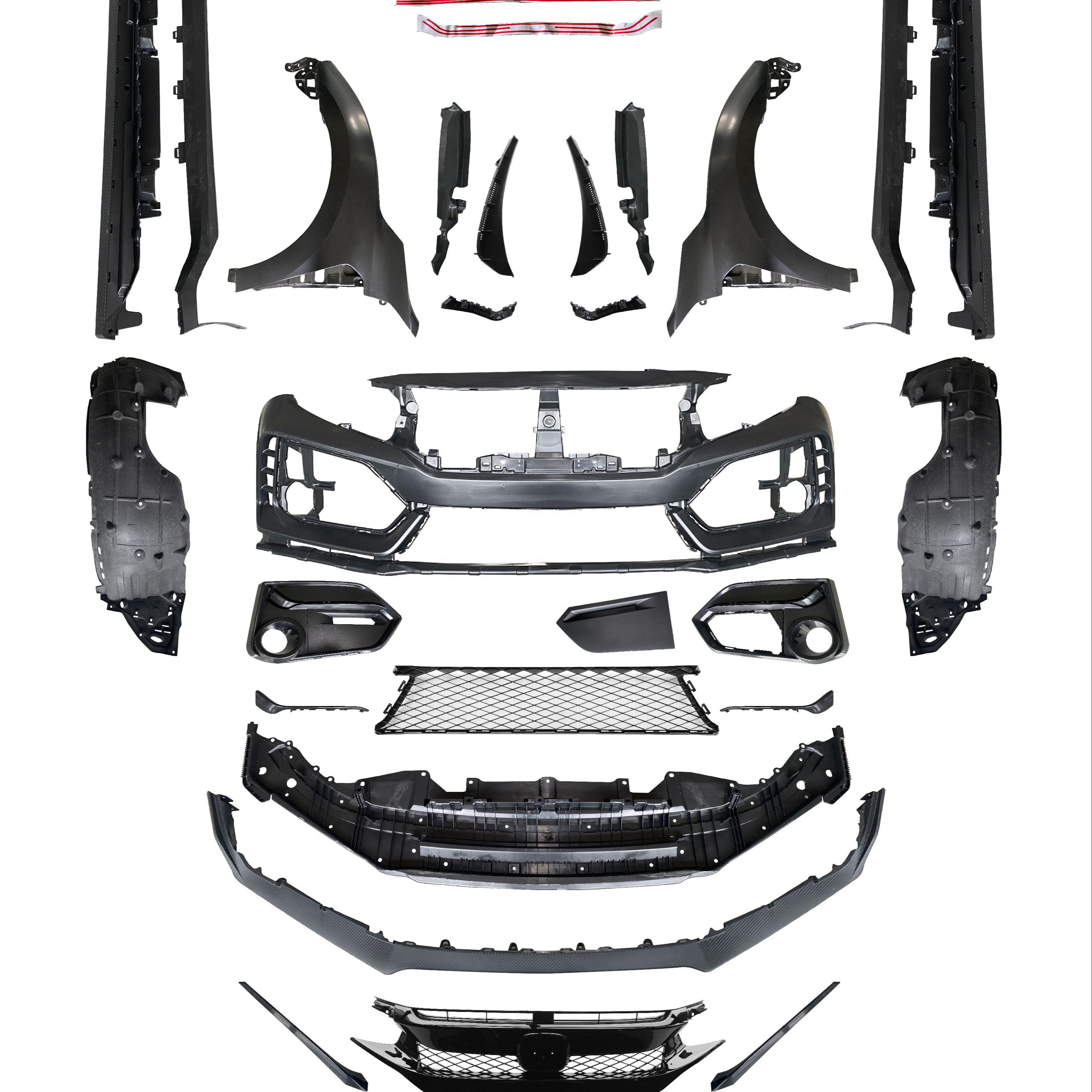 high quality Upgrade to CIVIC Type R FK8 wide bodykit body kit sets for Honda CIVIC sedan car body p