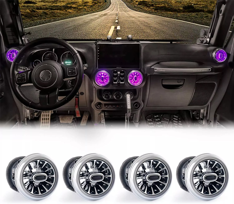 Newest Car Body Kit Offroad Auto Parts Atmosphere Lamp Air Vents For Jeep Wrangler JK JL