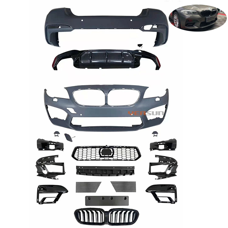 Auto Parts old to new F10 to G30 M5 Look Bodykit Front Bumper Rear Bumper Grille for BMW 5 Series 20