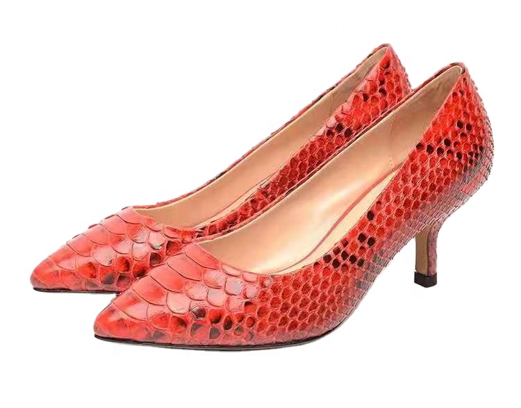 High quality genuine crocodile leather pump women 
