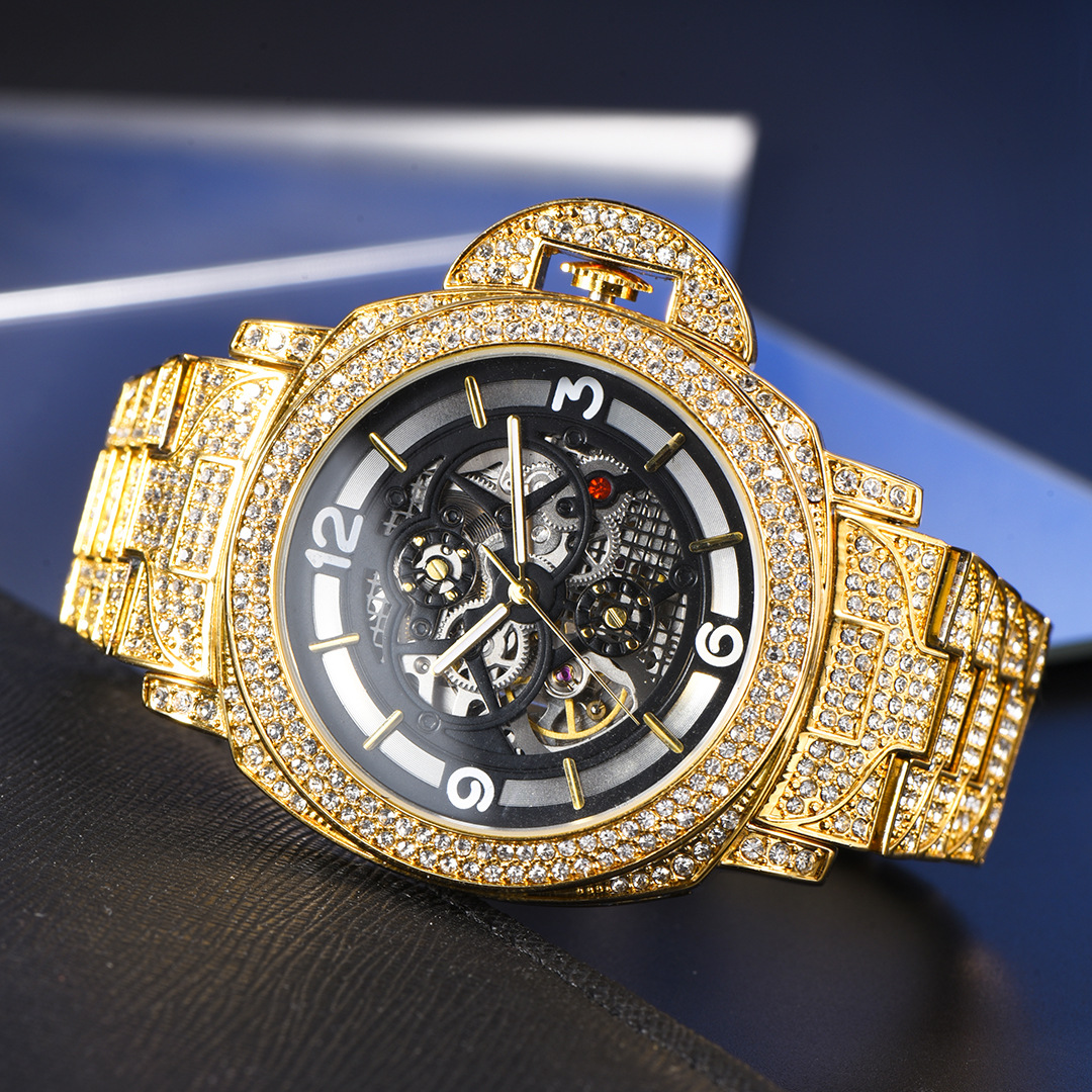 2022 New Hip Hop Luxury Jewelry  Big Dial Full Diamond Mechanical Watch For Men