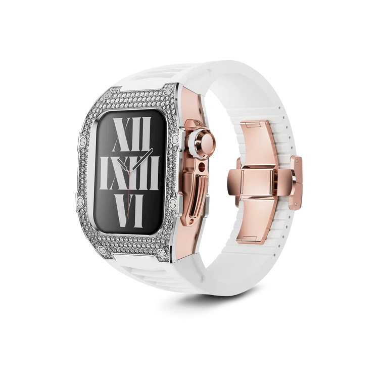 Custom logo protective watches cover high shiny stainless steel large waterproof watch case for appl