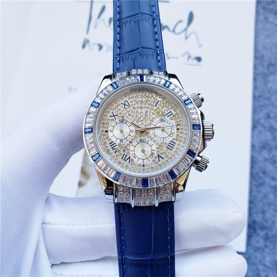 Brand Watch Men's Fashion Mechanical Watch Waterproof Leather Strap Large Dial Casual Watch Women