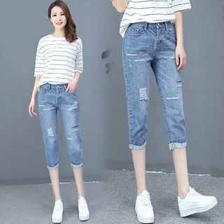 New women's spring and summer pants women's straight loose slim shorts casual cropped women's trouse