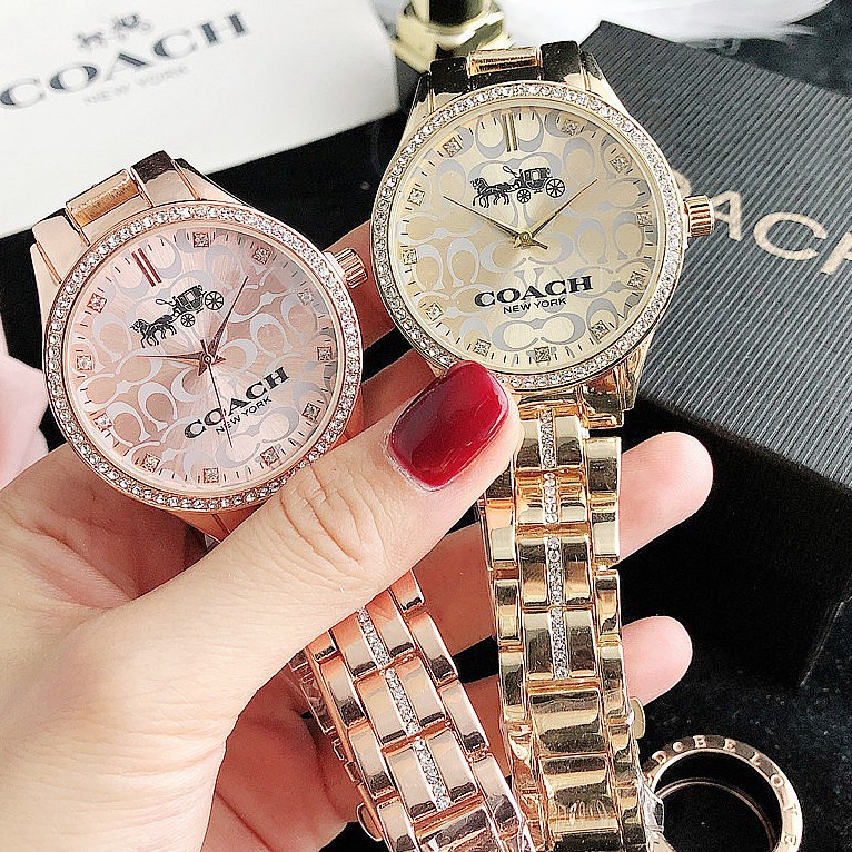 Coach FULL C Watch With Box Women Watch Quartz Stainless Steel Ladies Fashion Watches Jam Tangan Wan