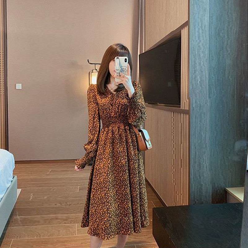 red long women dress korean style dinner dress plus size summer floral casual beach dress elegant lo