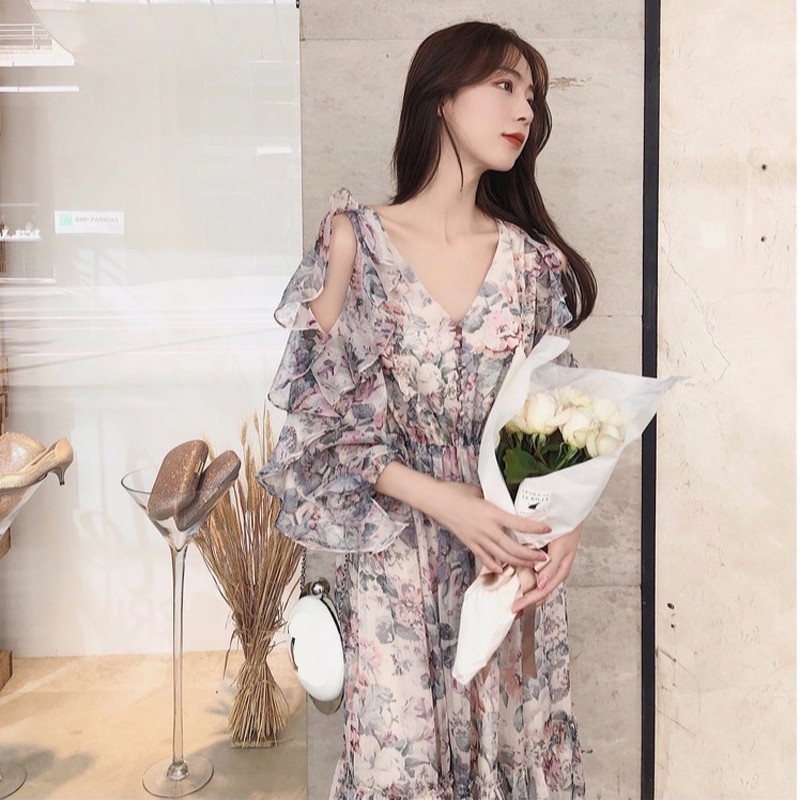 long women dress korean style dinner dress plus size purple long sleeve off shoulder dress prom dres