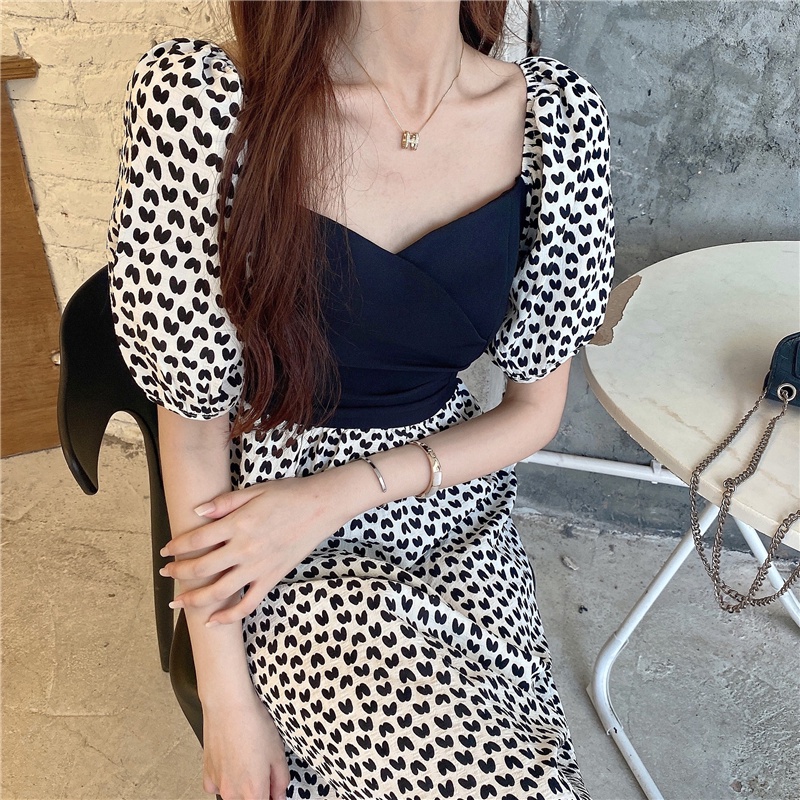 summer long bodycon plus size dress puff sleeve dress semi formal dress casual dress sunday dress sw