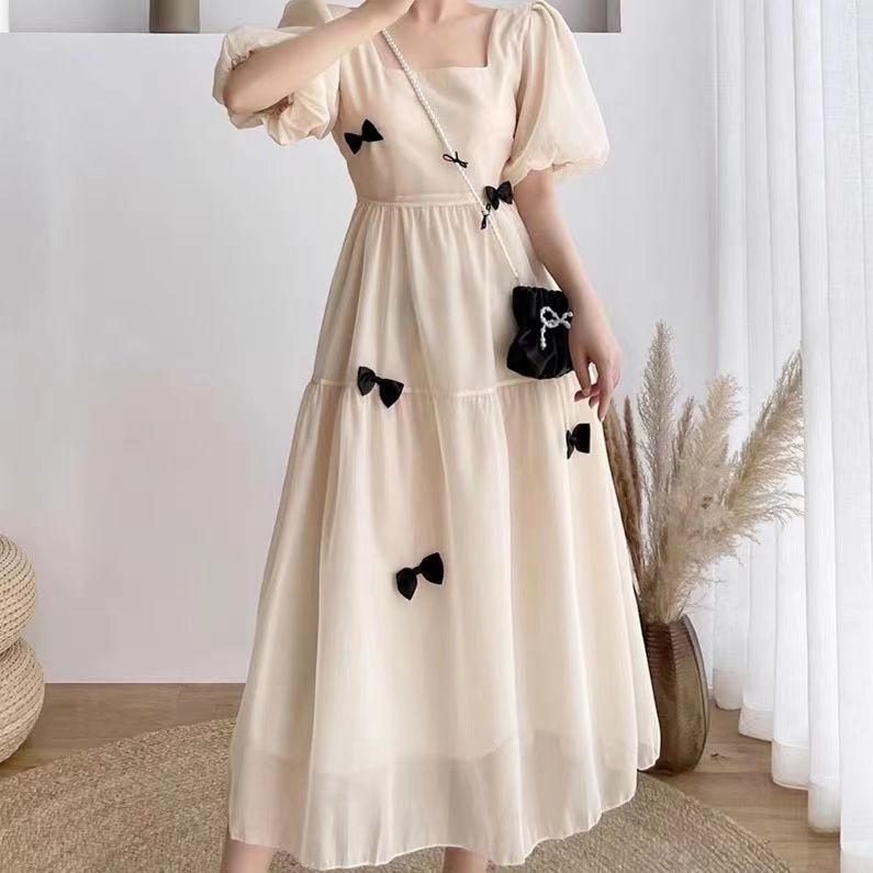 dress French fairy dress thin section small crowd over the knee slim long skirt female ankle forest 