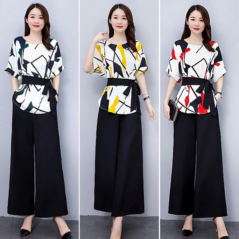 Korean Fashion Style Women Casual Set Wear Female Ladies Office Elegant Formal OL Work Wear Loose Sh