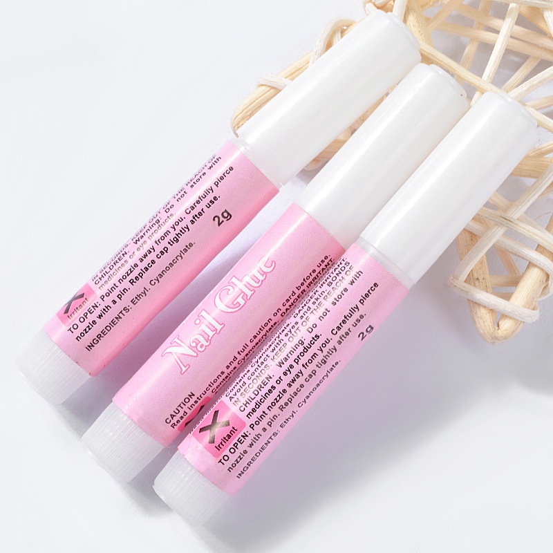 【Hot New Products】Nail Piece Glue Jelly Nail Patch Glue Nail Glue Round Bottle Glue Nail False Piece