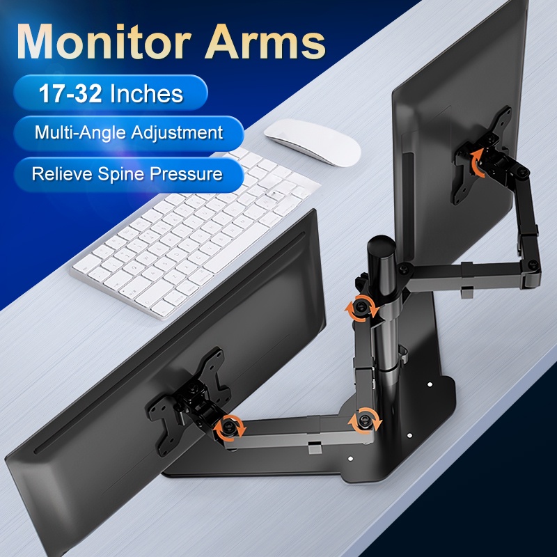 EXPOSE Dual Monitor Arm Desktop Mount Bracket  17-32 Inch  2KG-15KG  Fully Adjustable  Full Dynamic 