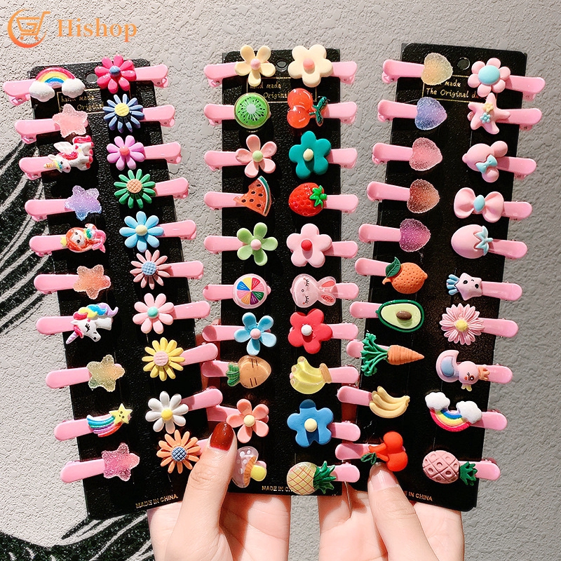 Fashion Flower Fruit Hair Clip Set Korean Cartoon Baby Kids Hairpin Set Girls Headdress Hair Accesso