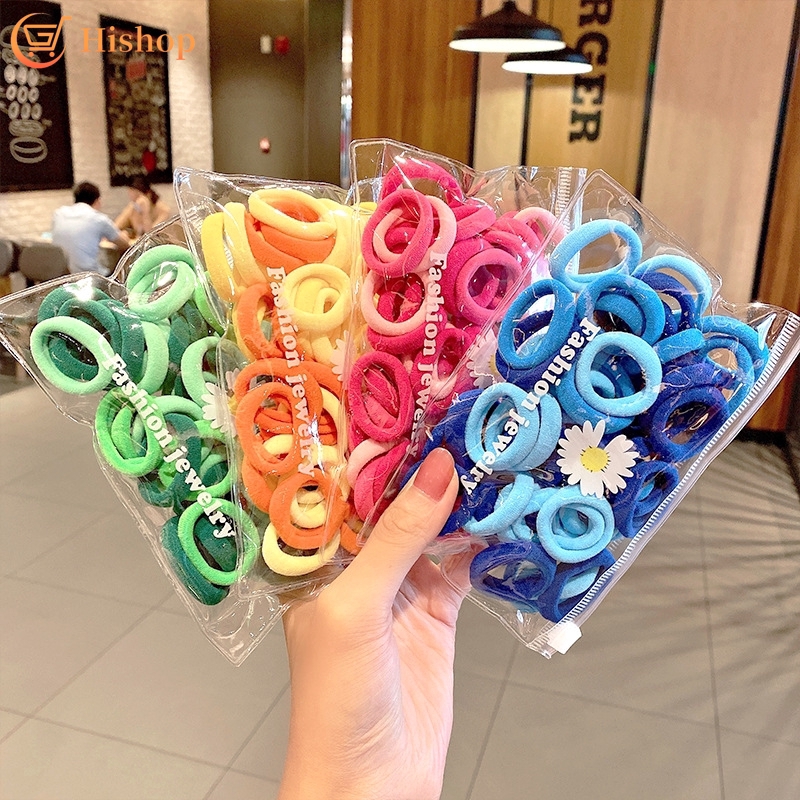 Fashion Towel Ring Set Korean Elastic Hair Band Hair Tie Set Rubber Band Women Girls Hair Accessorie
