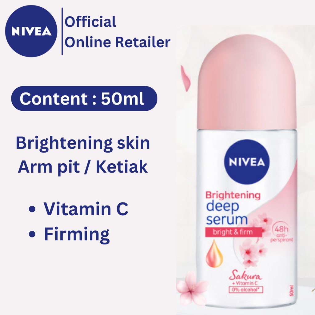 Nivea Brighteninga Deep Serum Sakura Vitamin C Roll on 50ml