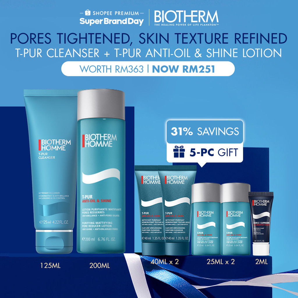 [8-26 MAY ONLY] Biotherm Homme T-Pur Anti Oil & Shine Regimen Set for Men