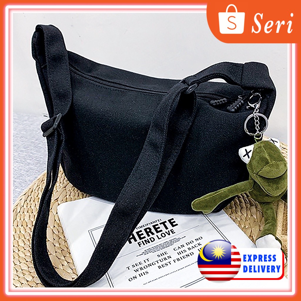 B149 Unisex Quality Thick Canvas Beg Crossbody Beg Shoulder Beg High Capacity Travel Beg Silang Kanv