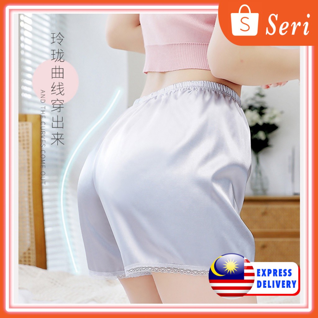 C017 Breathable Satin Pants Women Sexy Shorts Pants Women Seluar Dalam Sleeping Pants