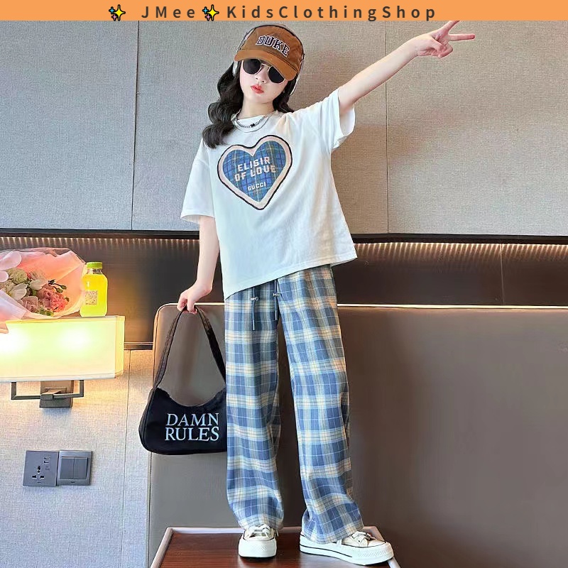 [Ready Stock] 3-14 Years OLD Girl Set Children's Short-sleeved Set Summer Girl Set Children's Casual