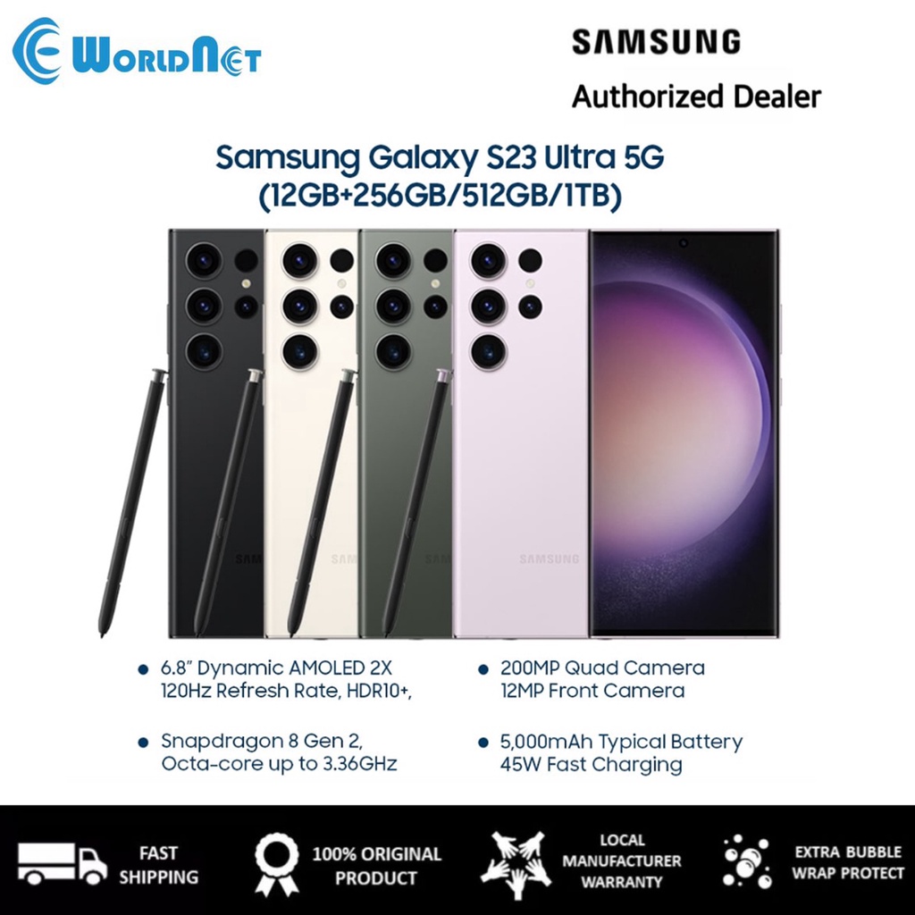 Samsung Galaxy S23 Ultra 5G Smartphone - Original 1 Year Warranty by Samsung MY