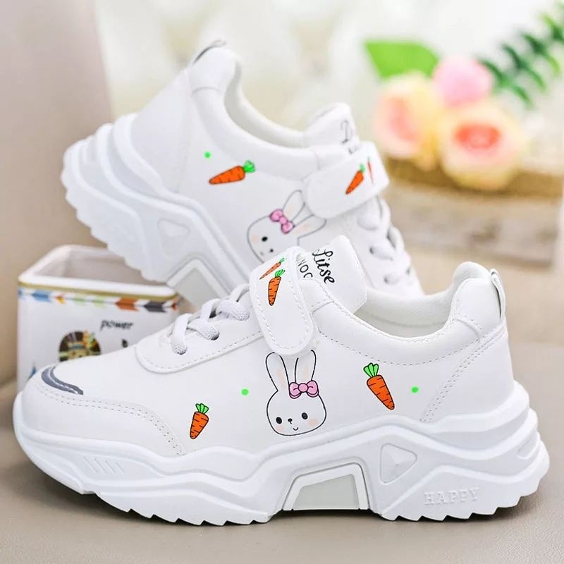 Rabbit Print Girls Boys Sneakers