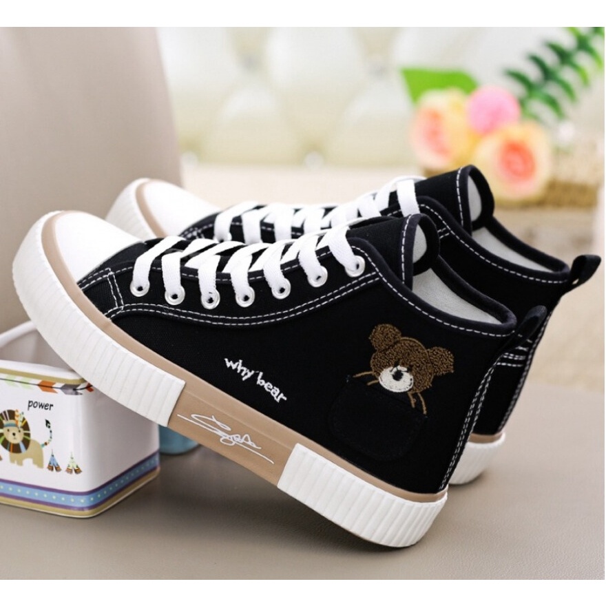 Women's Canvas Sneakers Semi Boots Korean Syle Best Quality why Bear BR-02