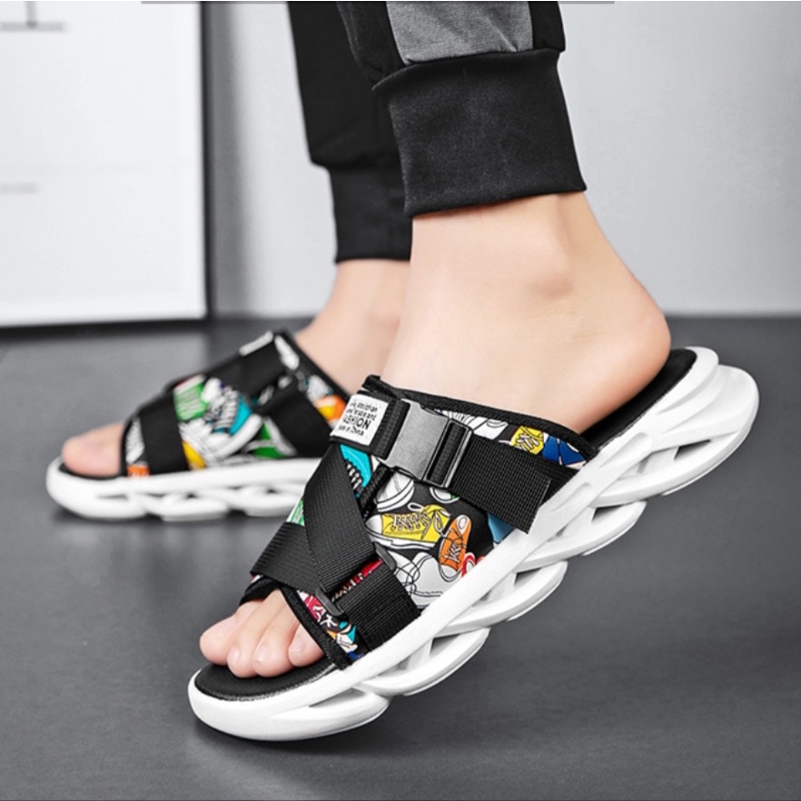 PRIA Men's Sandals Casual Print Fashion Slip On Men's Sandals
