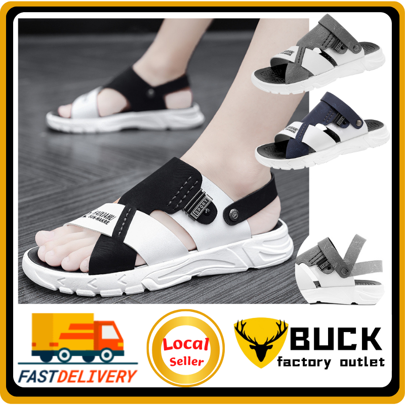 Ready Stock Wear-Resisting Non-Slip Slipper Light Sandals Drive A Car Men'S （39-45size）Selipar