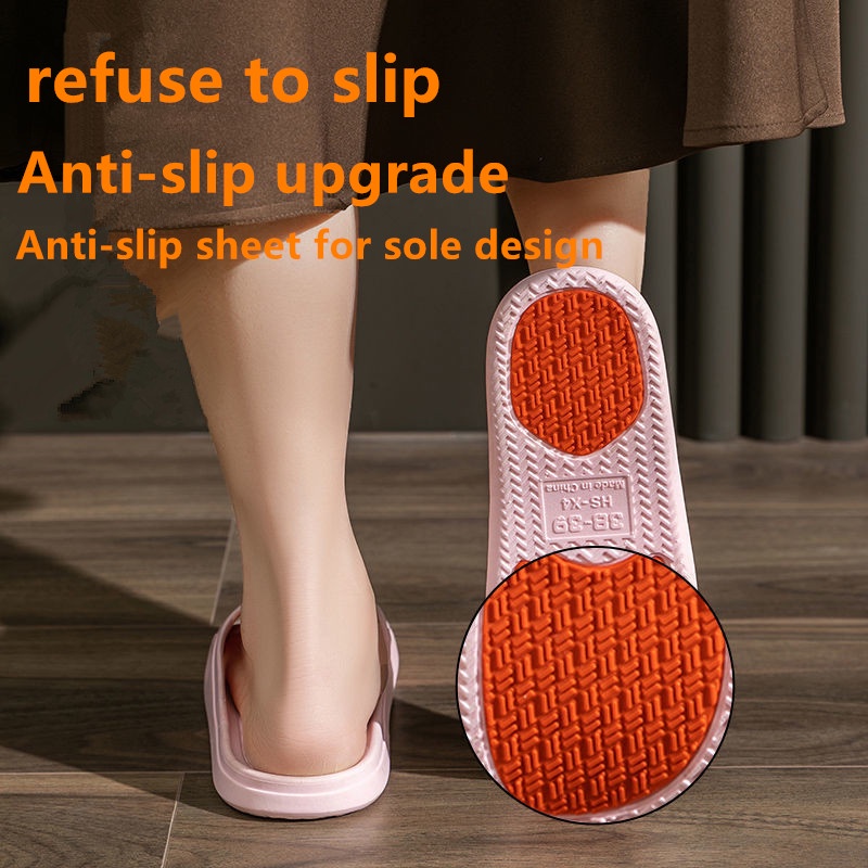[Spot] Non-slip home slippers summer sandals women's indoor home bathroom men's slippers upgrade non
