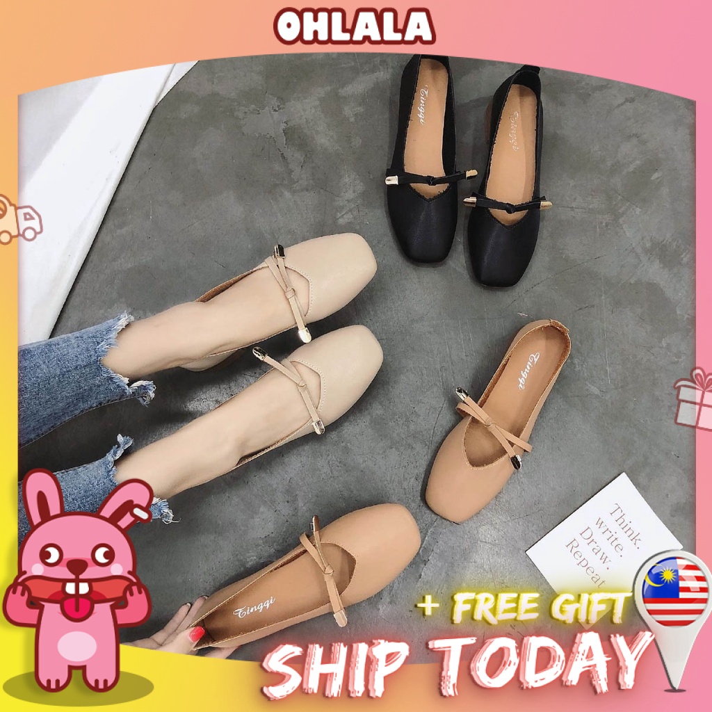 READY STOCKOLL Women Sandal Flat Women Shoe Kasut Perempuan Office Girl OL Kasut Slipper Shoe Lady F