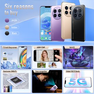 mate50Pro+ 16GB RAM + 512GB ROM Mobilephone 4G/5G Smart Phone Cheap Mobile Gaming Mobile Fone 7.3INC