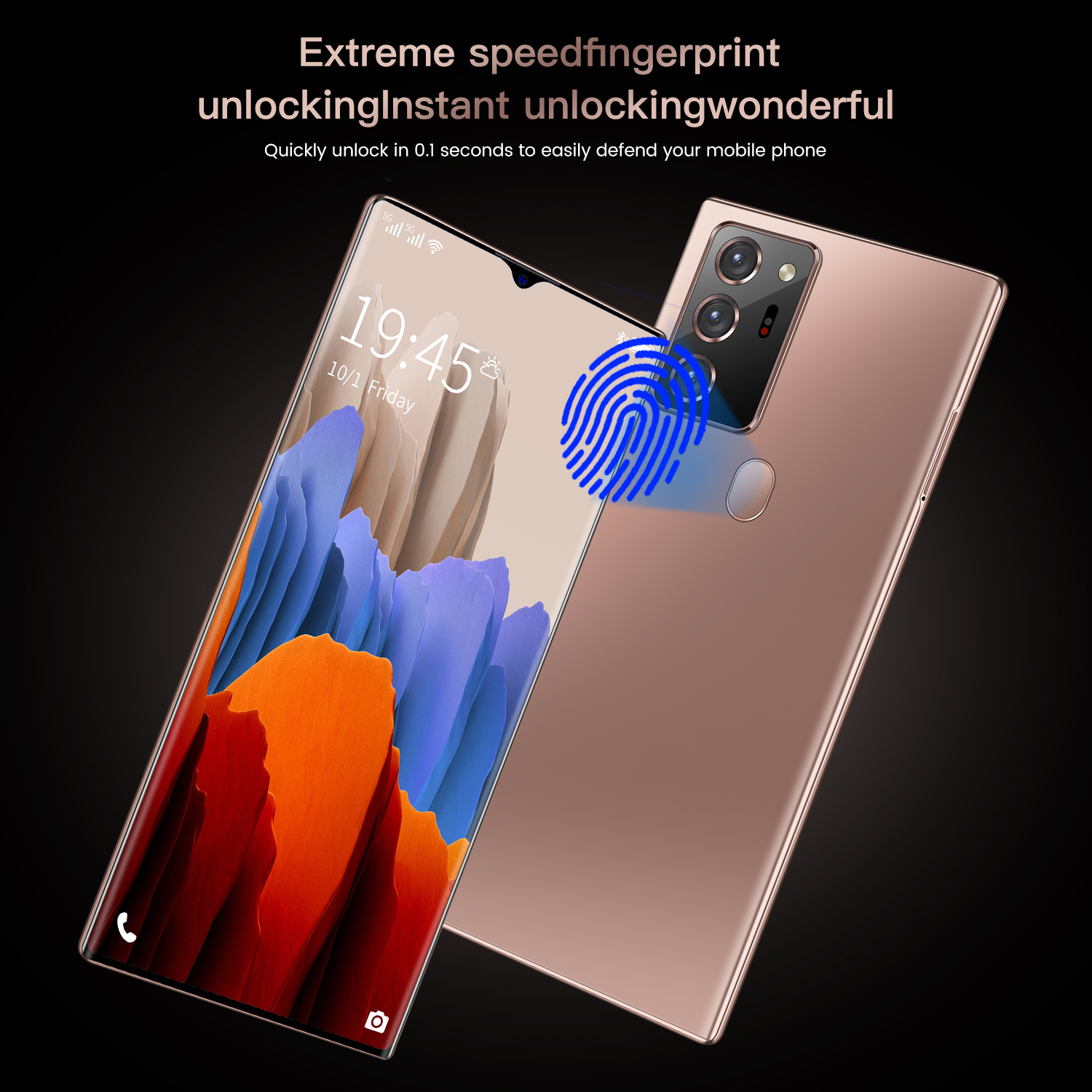 2022 Newest Note30+ 12GB 512GB Smartphone 6.9 Inch AMOLED Screen Android10.0 Smartphone red mi Finge